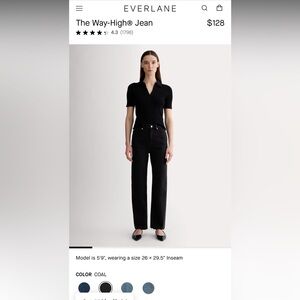 Everlane The Way High Jean size 25 like new!